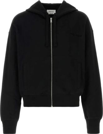 Alexander McQueen Hooded Zip Through Sweatshirt - Heren - Vesten met rits - Zwart - L - Katoen - Hoodies & sweatvesten