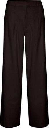 Gestuz Zwarte Linnen Hoge Taille Broek - Dames - Wijde Broeken - Zwart - 2XS - Linnen - Broeken