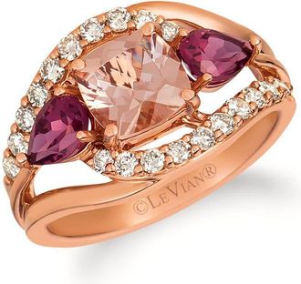 Le Vian Ladies Peach Morganite Rings set in 14K Strawberry Gold