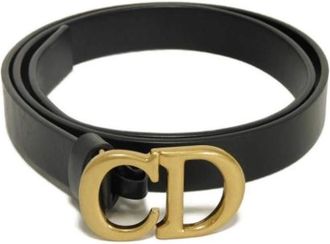 Dior Pre-owned Cest Smooth Calfskin Belt - Dames - Vintage Accessoires - Zwart - ONE Size - Leer - Vintage