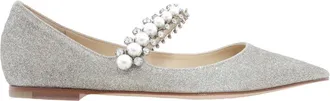 Jimmy Choo London Baily Pointed-Toe Ballerina Flats, Brand Size 35 ( US Size 5 )