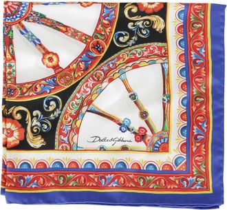 Dolce & Gabbana Accessoires, Dames, Veelkleurig, ONE Size, Zijden Sjaal