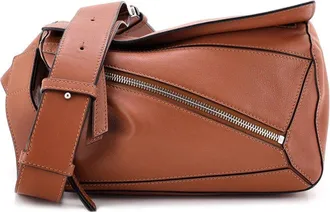 Loewe Brown Leather Puzzle Bumbag Small (Authentic Pre-Loved)