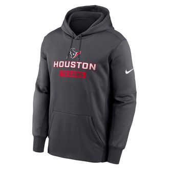 Nike Mens Houston Texans Toss Sweep Mens Nike Therma NFL Pullover Hoodie in Grey | NKAQ06F9H-WQA