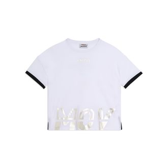 Freddy T-shirt con stampa MOV perlata e dettagli a contrasto