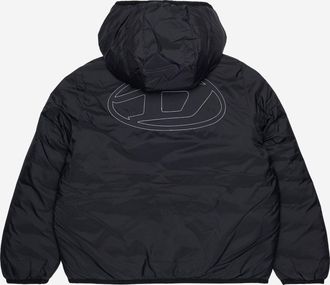 Diesel Boys Hooded Nylon Jacket Black Polyamide (nylon)