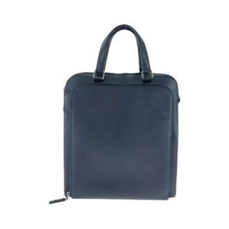 Prada Pre-owned Saffiano Leren Tote Bag Vr 0081 - Heren - Vintage Shopper - Blauw - ONE Size - Leer - Vintage