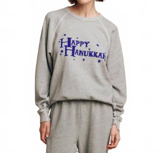 The Great. College Sweatshirt With Hannukah Graphic In Varsity Grey
