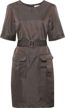 P.A.R.O.S.H. belted mini dress - women - Polyester - S - Brown