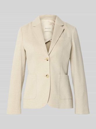 GANT Regular Fit Blazer mit Reverskragen in Sand, Gr&ouml;&szlig;e 38