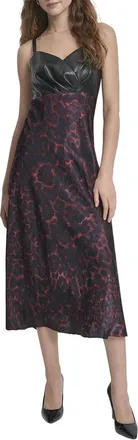 DKNY Dkny Cheetah Midi Dress