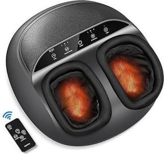 C&A Renpho PEU-RF-FM062-BK-N1 Massaggiatore Shiatsu per Piedi con Calore Telecomando Calzari Lavabili
