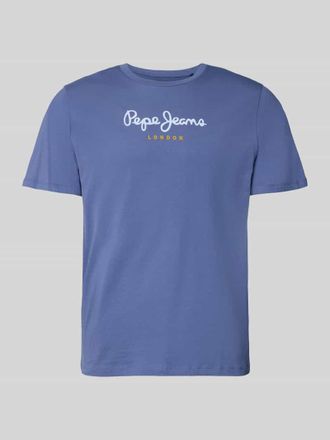 Pepe Jeans London Regular Fit T-Shirt aus reiner Baumwolle Modell EGGO in Marine, Gr&ouml;&szlig;e XXL