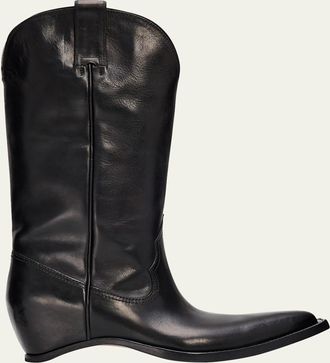 Maison Margiela Heel-Less Leather Cowboy Boots