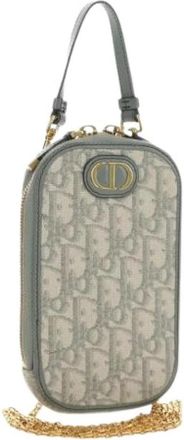 Dior Pre-owned Vintage Trotter Canvas Shoulder Bag - Dames - Vintage Schoudertas - Grijs - ONE Size - Vintage