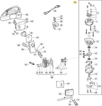 STIGA Sports Original Stiga Cortasetos Motor Bloque Corto Aht 60 - Shp 60 118804984/0