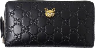 Gucci Black Leather Long Wallet (Bi-Fold) (Pre-Owned)