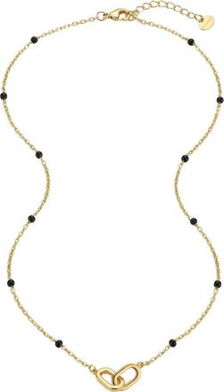 Argento Vivo Enamel Bead Interlocking Oval Chain Necklace in Gold at Nordstrom