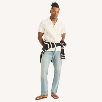 Nautica Mens Short-Sleeve Camp Shirt