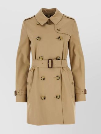 Burberry cotton double-breasted belted trench coat