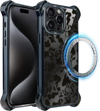 OEM Funda Ibizu Dropguard Ultra Para Iphone 15 Pro Max Con Magsafe, Color Midnight, Leaf Shadow