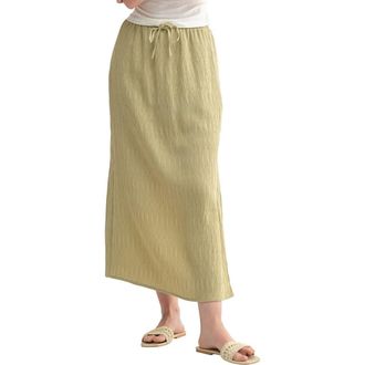 Lush Textured Midi Skirt in Light Sage at Nordstrom Rack, Size X-Large