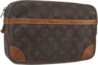 Louis Vuitton Pre-owned Clutches, female, Brown, Size: ONE SIZE Pre-owned Canvas Clutch