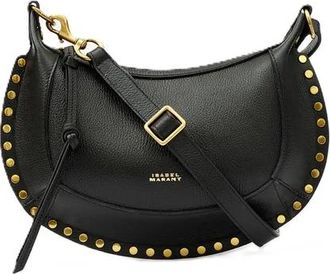 Isabel Marant Maan Schoudertas met Studs - Dames - Schoudertassen - Zwart - ONE Size - Leer - Tassen