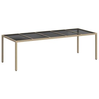 vidaXL Vidaxl - Mesa De Comedor De Jard&iacute;n Beige 250 X 100 X 75 Cm Polirat&aacute;n