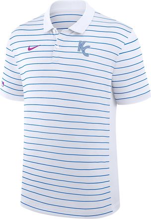 Nike Kansas City Royals City Connect Striped Victory Nike Mens Dri-FIT MLB Polo in White | 03BG0IA7ROY-GFX
