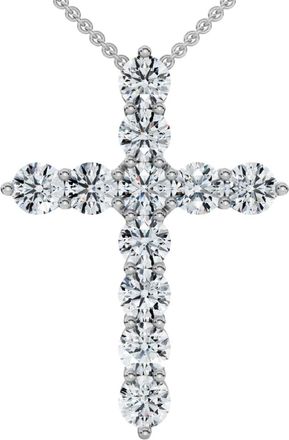 Pompeii3 1.25Ct Diamond Cross 14k Gold 18 Necklace 1 Tall Lab Grown