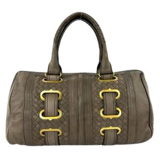 Bottega Veneta Pre-owned Handbags, female, Brown, Size: ONE SIZE Pre-owned Leather Handbag