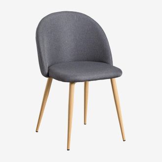 Sklum Pack De 2 Sillas De Comedor Tapizadas Y En Acero Kana Sklum