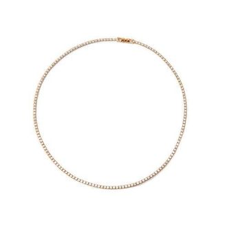Nickho Rey Tish Tennis Necklace in White/gold at Nordstrom, Size 16