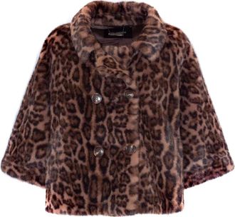 Lou Andréa double-breasted jacket - Brown