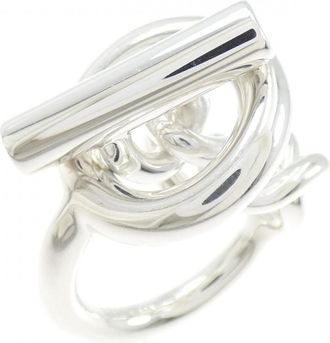 Herm&egrave;s Silver Silver 925 Band Ring (Pre-Owned)
