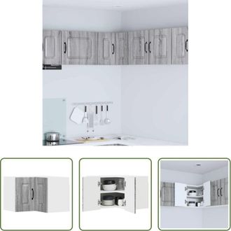 vidaXL Armadio angolare - Mobile da cucina Kalmar Grigio Sonoma 57 x 57 x 40 cm