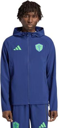 adidas Mens adidas Navy Seattle Sounders FC Tiro Travel Full-Zip Hooded Windbreaker at Nordstrom, Size Xx-Large