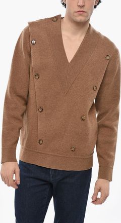 Burberry Maglia in Misto Lana con Scollo a V Burberry
