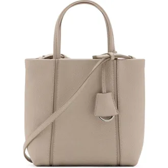 Mango Mini Faux Leather Tote in Off White at Nordstrom