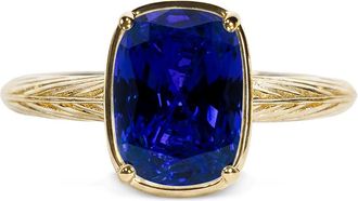Sterling Forever Sterling Silver Mini Sapphire Cushion Ring