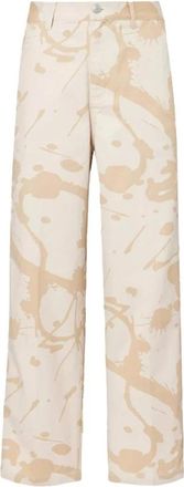 Obey Hardwork Carpenter Pant - Dames - Straight fit broeken - Beige - W28 - Katoen - Broeken