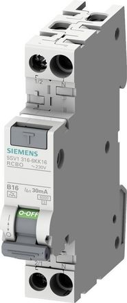 SIEMENS Interruptor Diferencial/autom&aacute;tico Compacto 1p+n 6ka Tipo A 30ma C16, 5sv13167kk16