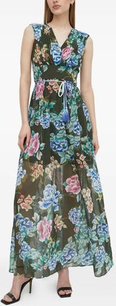 Guess Co pleated floral dress - women - Fabric - S - Green
