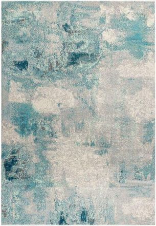 Jonathan Y Designs Contemporary POP Modern Abstract Vintage Area Rug in Ivory-Blue at Nordstrom, Size 2Ft 0In X 8Ft 0In