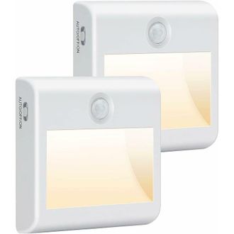 OEM Luce Notturna A Led A Batteria [confezione Da 2], Luce Notturna Con Sensore Di Movimento, Auto/on/off, Luce Notturna Per Bambini Bianco Caldo 4000k, L