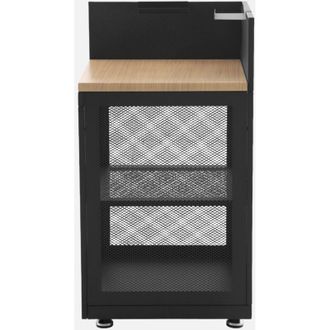 Sweeek Cucina esterna in acciaio e decorazione in legno 1 ripiano, 60cm
