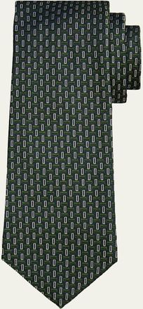 Kiton Mens Abstract Silk Sevenfold Tie
