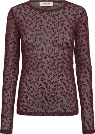 Mos Mosh Lange Mouw Tops - Dames - Longsleeves - Paars - XL - Tops