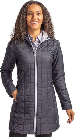 Cutter & Buck Rainier PrimaLoft Womens Eco Insulated Hooded Long Coat